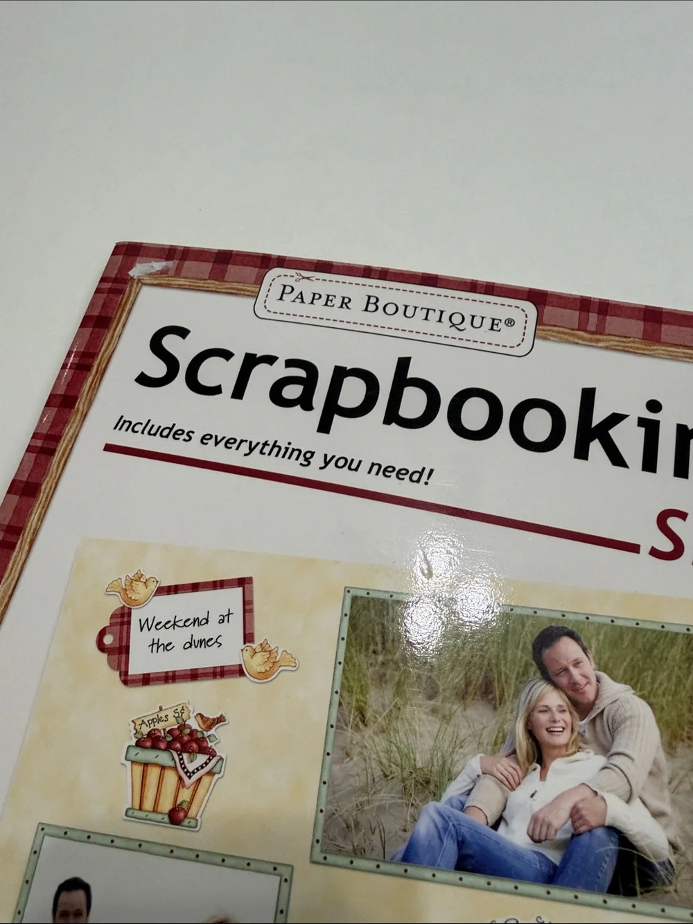 Papell Boutique Fall Scrapbooking Kit - Red Plaid & Cream Accents